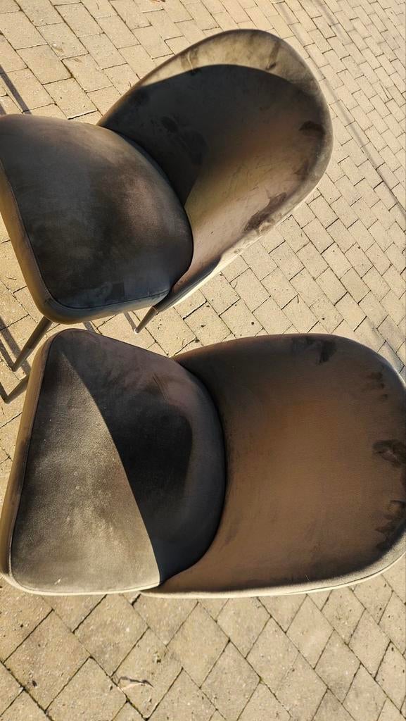 2 donker groene stoelen in perfecte staat, Ophalen, Zo goed als nieuw, Stof, Twee