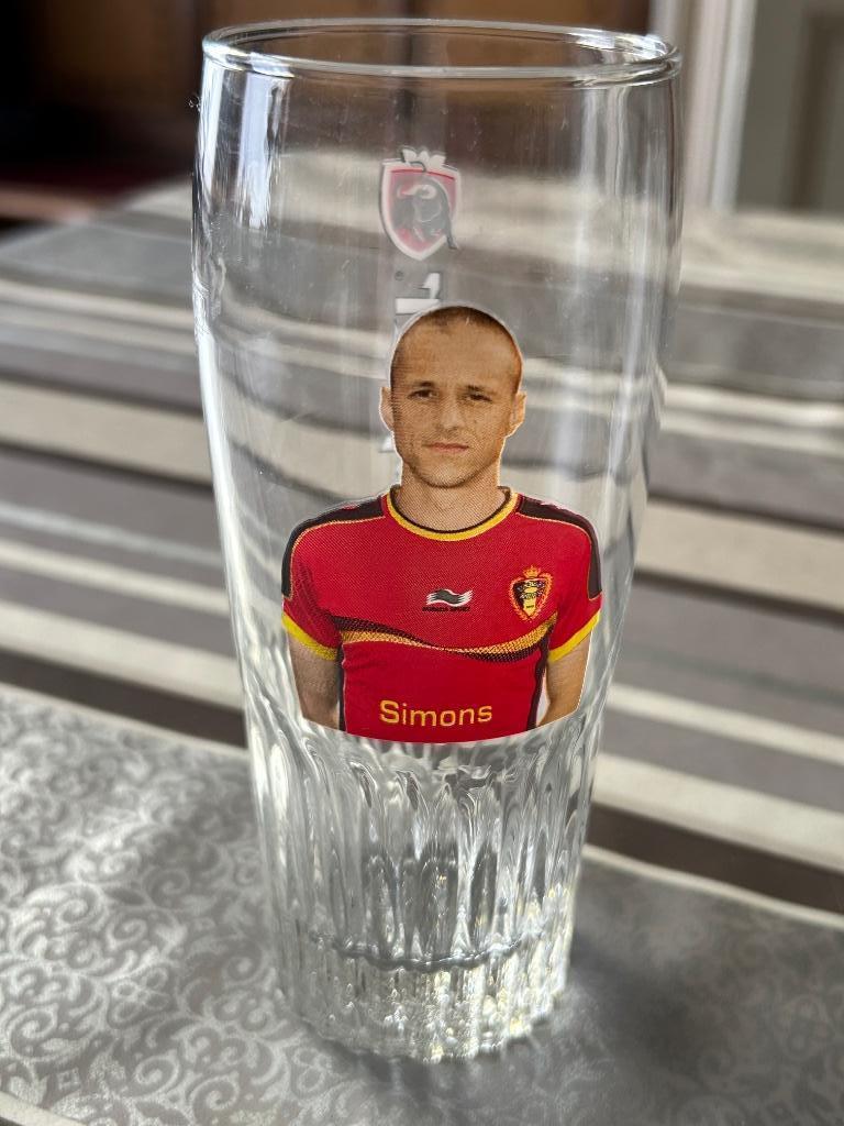 Jupiler glas met afbeelding Timmy Simons, Enlèvement, Comme neuf, Verre ou Verres, Jupiler