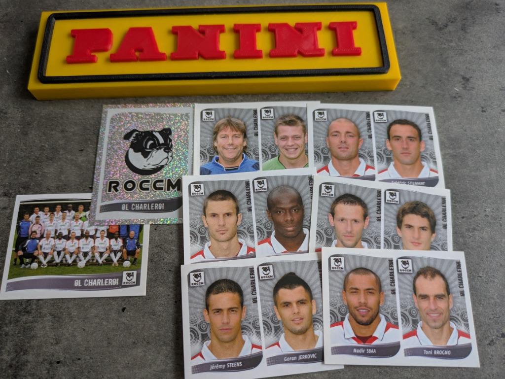 Lot de 8 autocollants Panini football 2009 OL.CHARLEROI 2009, Envoi, Neuf