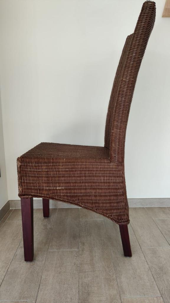 2 rieten stoelen - licht beschadigd, Ophalen, Gebruikt, Riet of Rotan