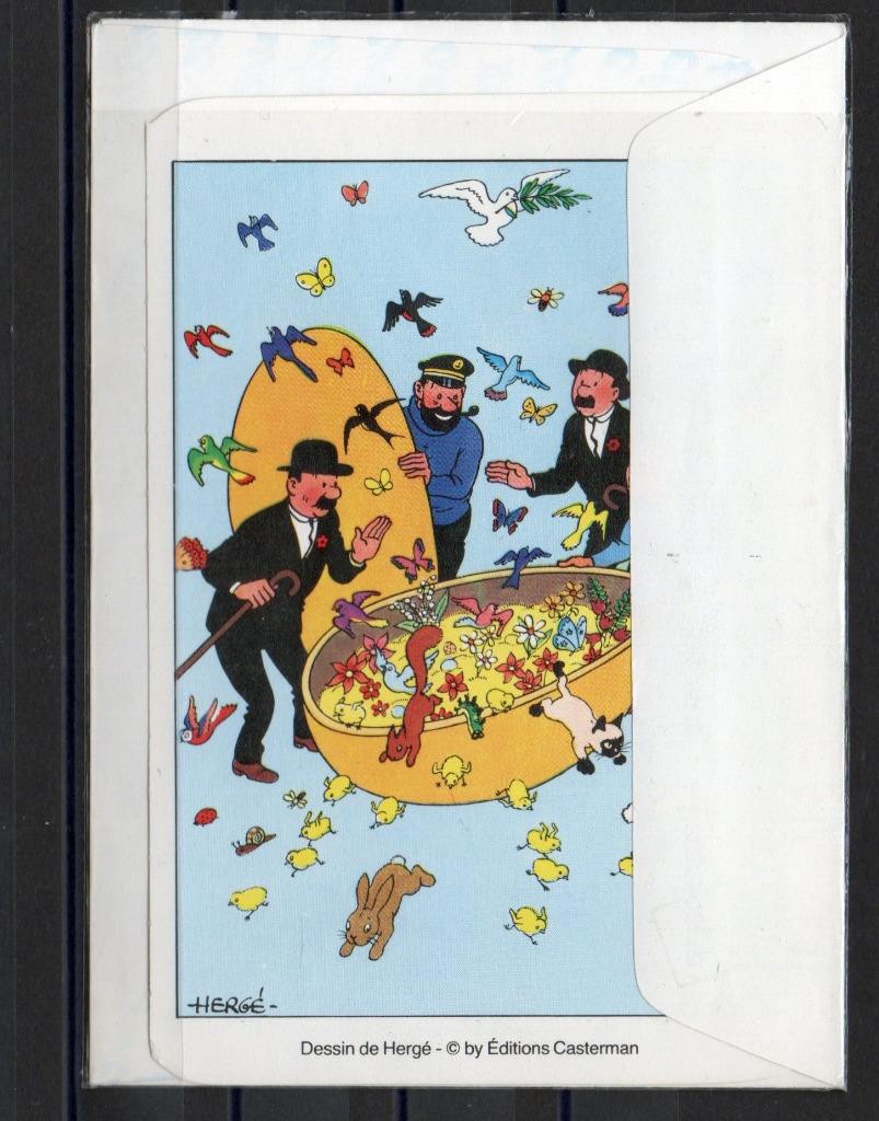 Envelcarte Tintin, ses amis et l'oeuf (carte + enveloppe), Enlèvement ou Envoi
