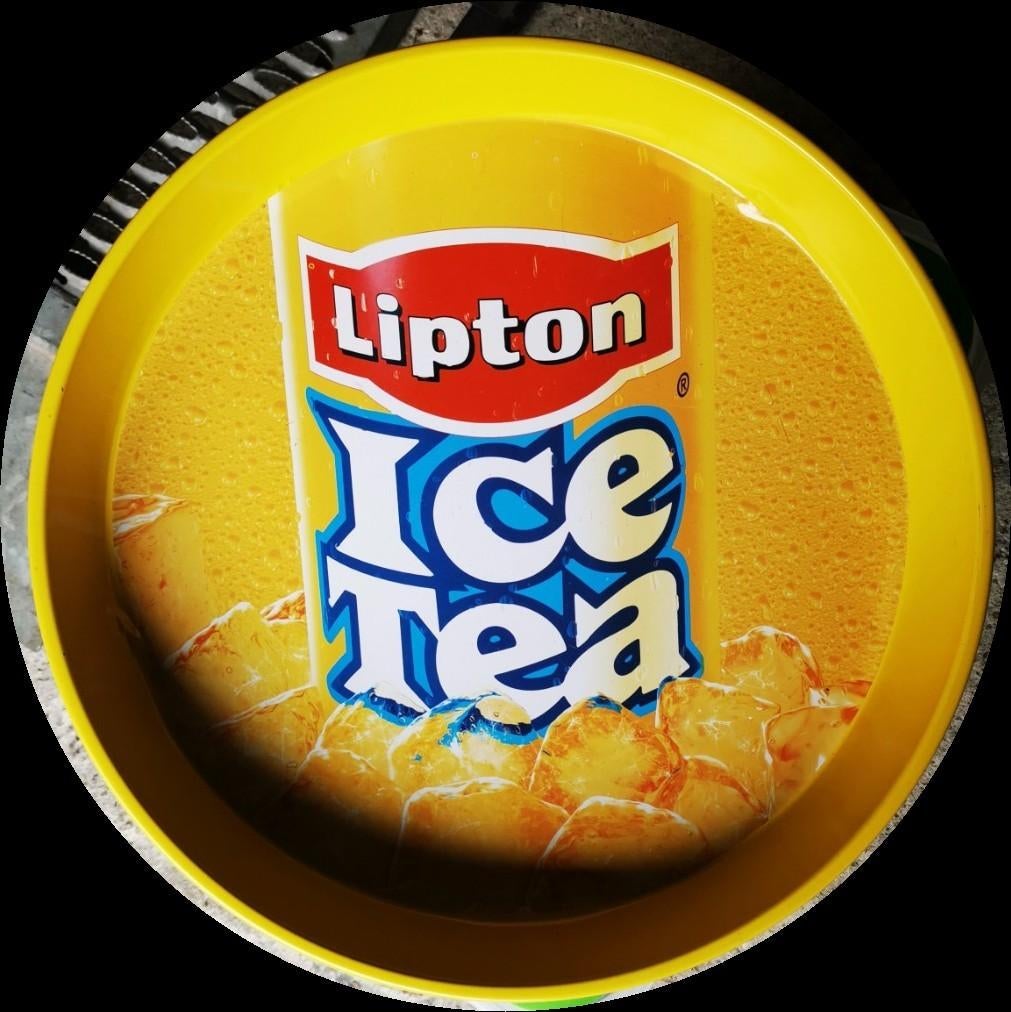 Plateau en métal pour thé glacé Lipton, Enlèvement ou Envoi, Comme neuf, Ustensile