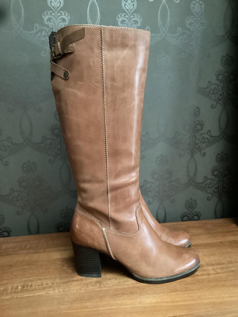 Bottes Tamaris cognac 38, Tamaris, Enlèvement ou Envoi, Comme neuf, Brun