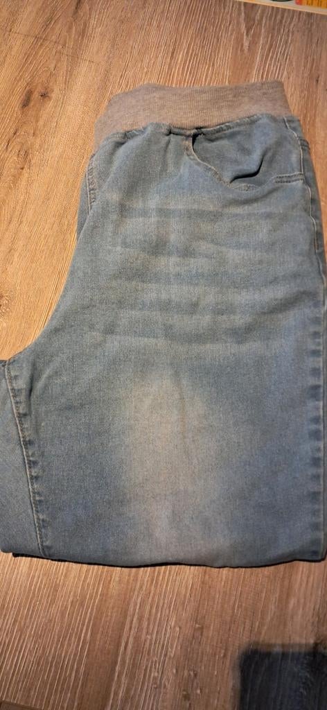 Jeansbroek met elastisch band, Kleding | Dames, Ophalen of Verzenden, Gedragen