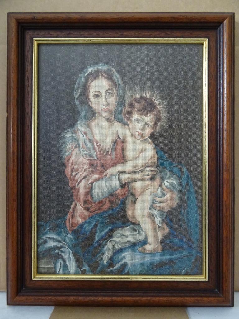 Icône Gobelin Sainte Marie et Jésus La Mère de Dieu gobelin, Enlèvement ou Envoi, Comme neuf, Autres types, Christianisme | Catholique