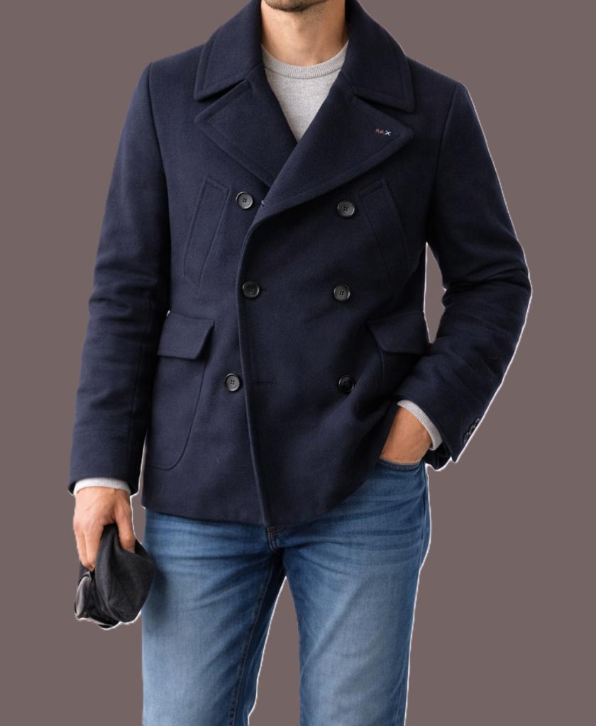 wollen Van Gils jas maat EU 46 (S) tailored fit, Blauw, Zo goed als nieuw, Maat 46 (S) of kleiner, Van Gils
