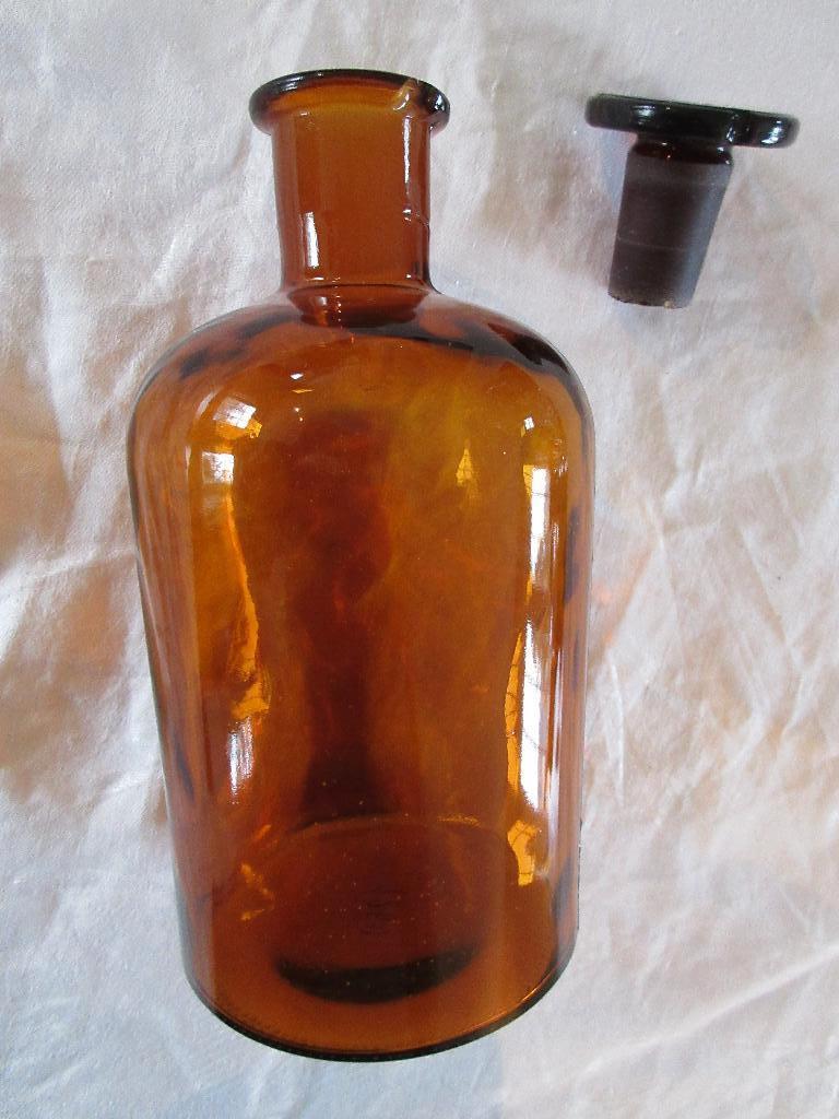 oude apothekerspot glazen pot pharmacie kruikenpot vintage, Antiek en Kunst, Ophalen