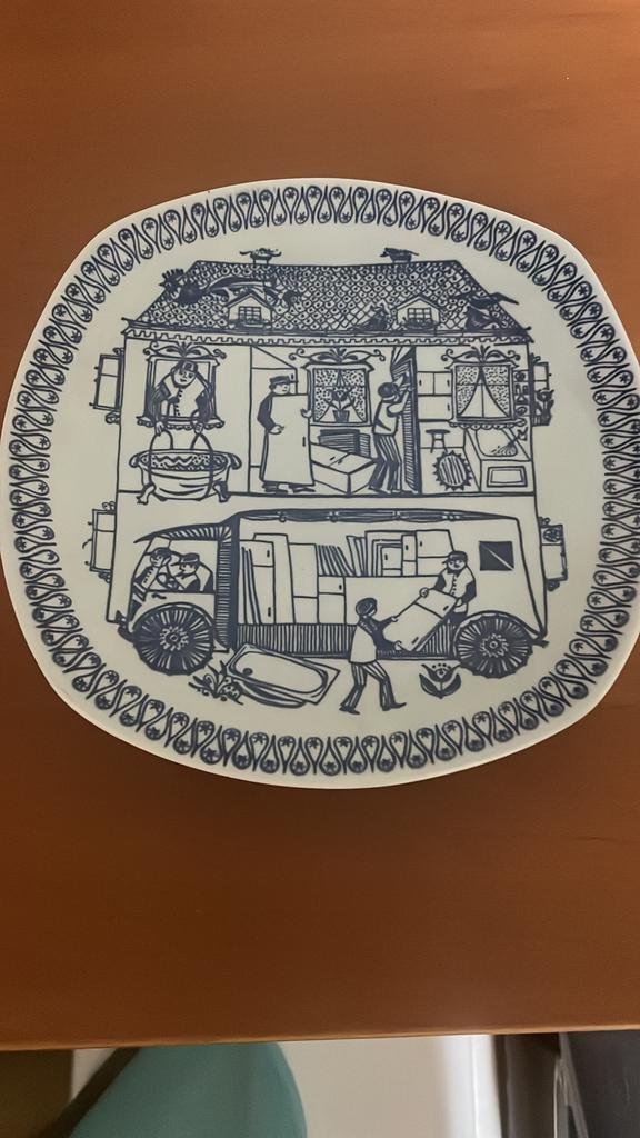 Noors bord (collectersitem) tegnet for Norema Julen 1977, Ophalen