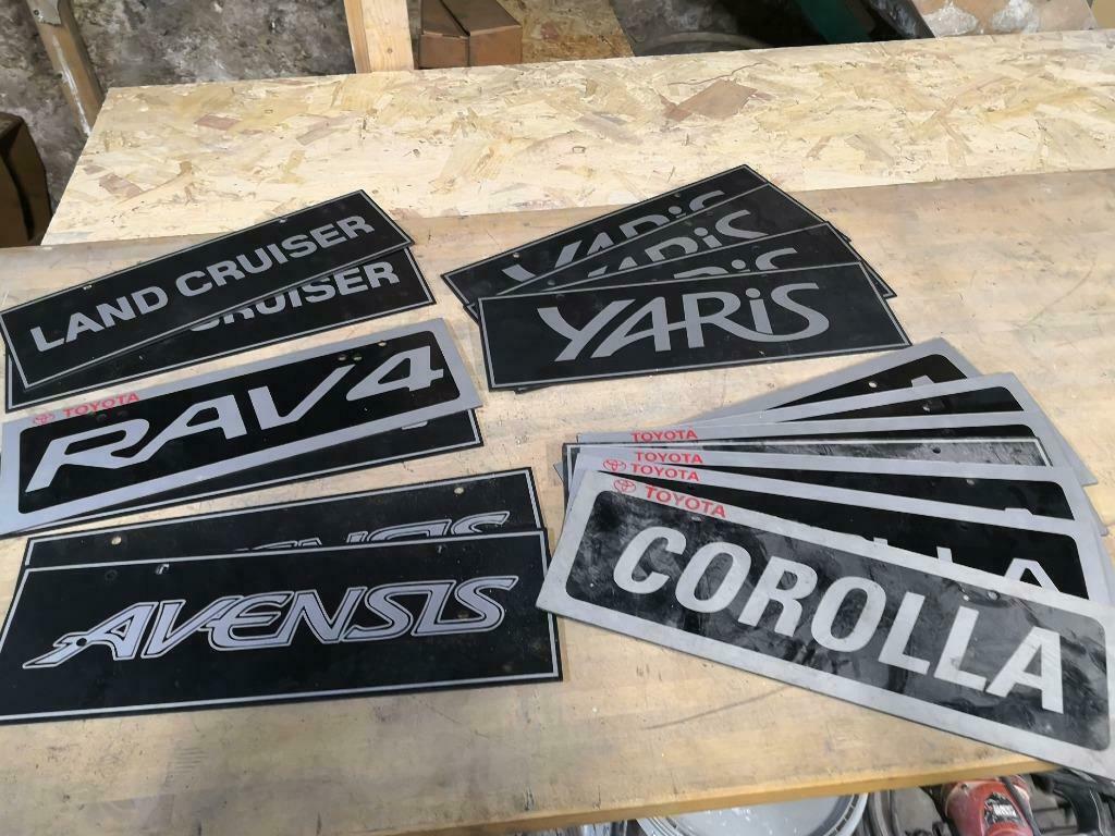 Vintage Toyota kentekenplaat set, Ophalen, Gebruikt