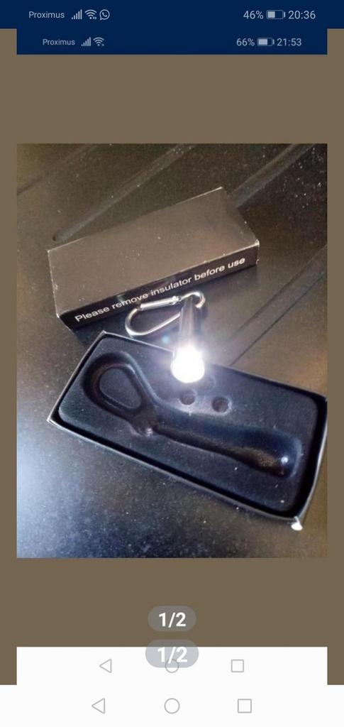 flashilight mini, nouvelle, lampe de poche LED avec mousquet, Enlèvement ou Envoi, Neuf