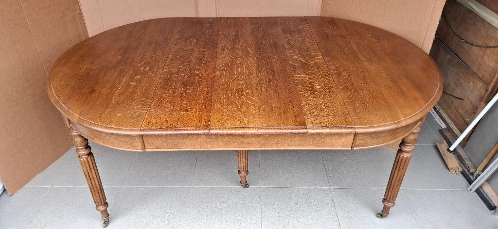 Table gigogne ovale Louis-Philippe ancienne, chêne, Enlèvement