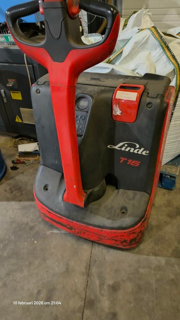 Linde T16 palletwagen, serienummer W41152G10502, Gebruikt, Linde, Kaaistraat 28 7711 Dottenijs7711 Dottenijs, Ophalen of Verzenden