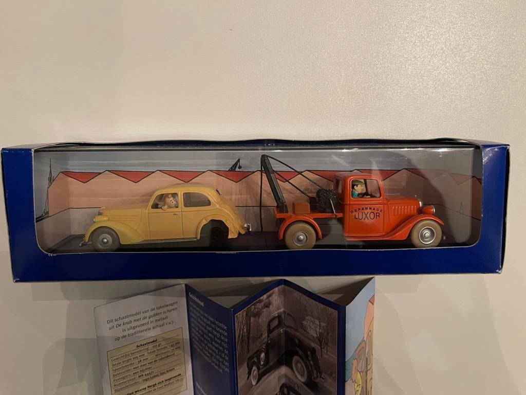 Kuifje tintin De verongelukte auto + Luxor takelwagen, Ophalen of Verzenden, Nieuw, Auto, Overige merken