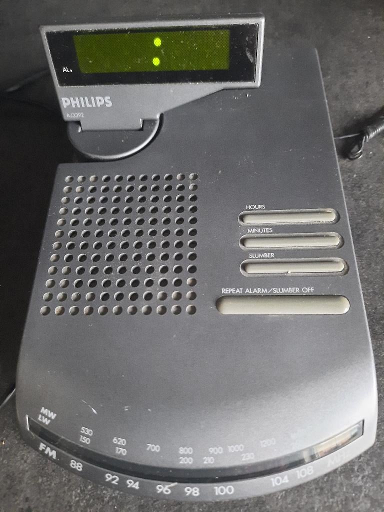 Wekkerradio Philips, Ophalen of Verzenden, Gebruikt, Analoog