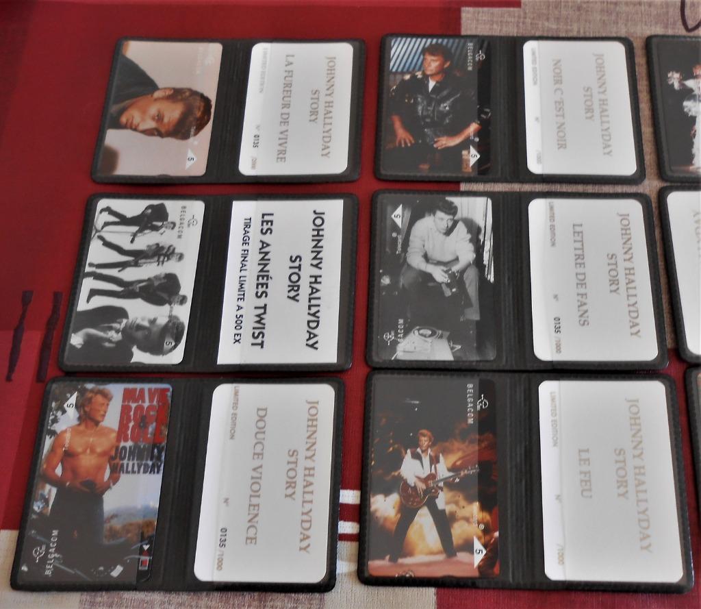 13 Belgacom telefoonkaarten - Johnny Hallyday, Verzamelen, Ophalen of Verzenden
