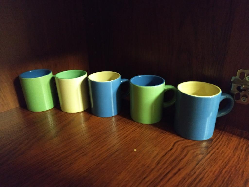 6 mini mugs, Maison & Meubles, Enlèvement