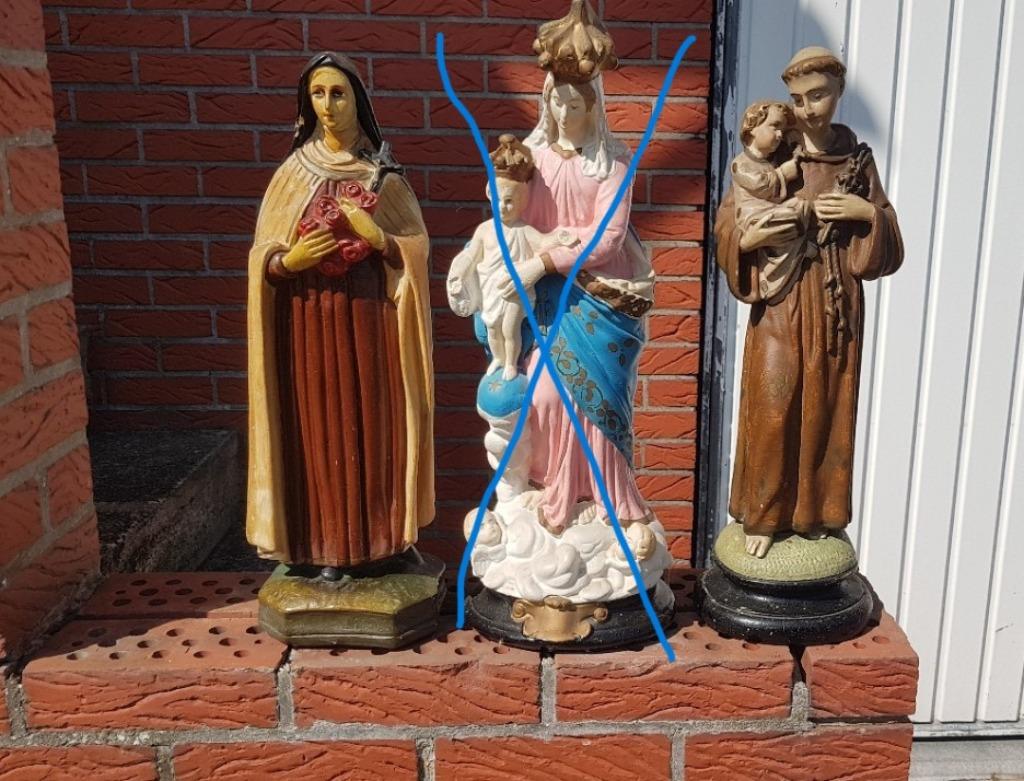 2 magnifiques statues de saints, Antiquités & Art, Antiquités | Objets religieux, Enlèvement