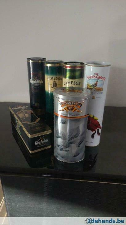 whisky kokers - ijzeren  - 6 stuk, Verzamelen, Ophalen of Verzenden, Gebruikt