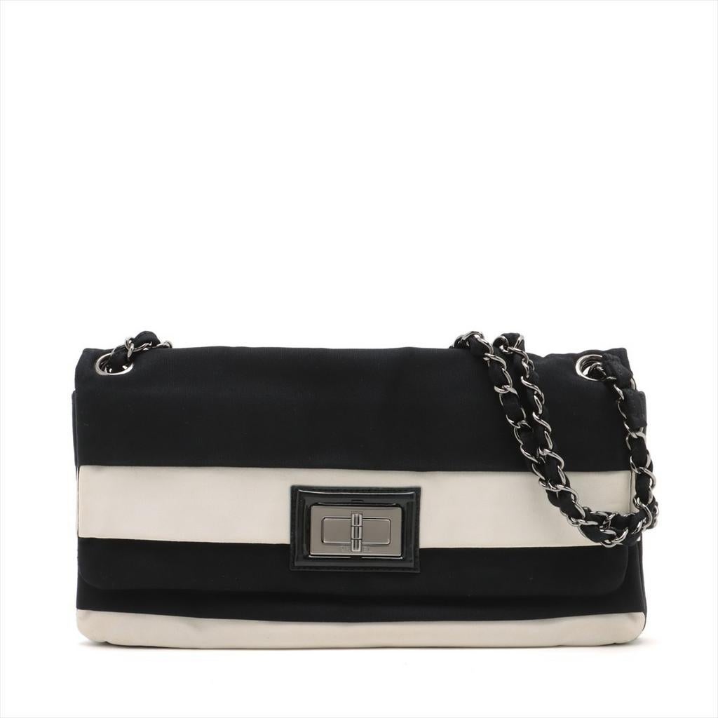 Sac Chanel 2.55 avec dustbag et certificat d'authenticité, Envoi, Utilisé, Blanc, Sac à main