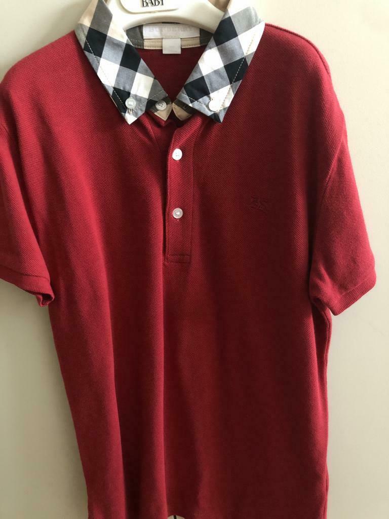 Polo Burberry -,12 jaar - kleine vlekjes zie laatste foto, Ophalen of Verzenden, Gebruikt, Burberry