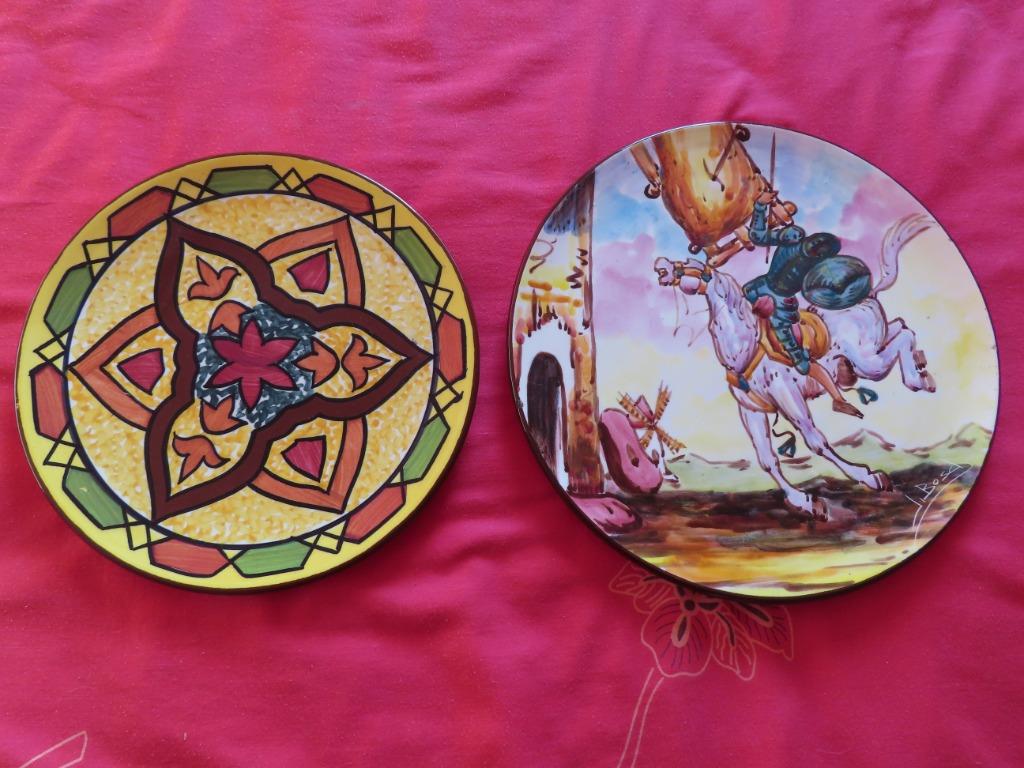 2 assiettes décoration murale espagnole, Enlèvement ou Envoi, Utilisé