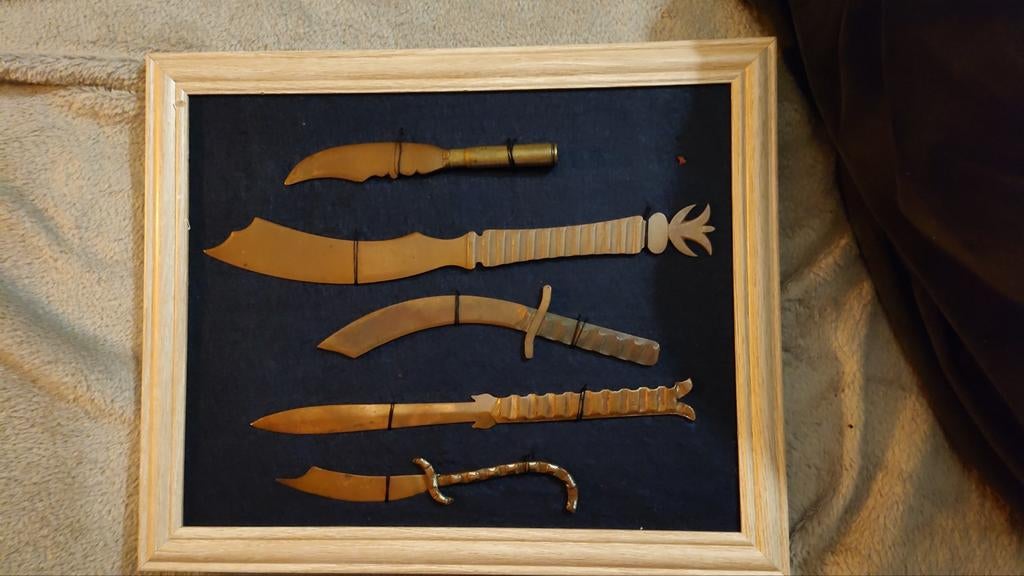Verzameling van 5 briefopeners uit de loopgraven/trench art, Verzamelen, Ophalen