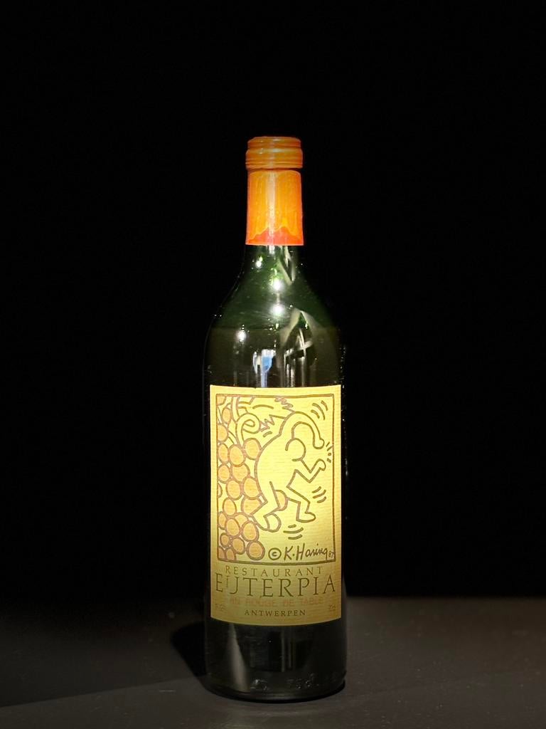 Vin de table - Euterpia - Anvers 1987. Keith Haring., Collections, Vins, Autres régions, Comme neuf, Enlèvement, Vin rouge