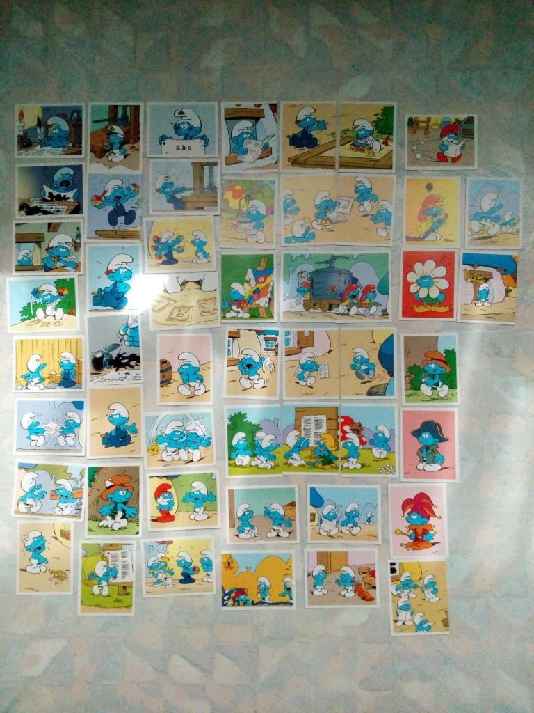 panini, stickers smurfen, Peyo, Ophalen, Zo goed als nieuw, Strip of Tekenfilm