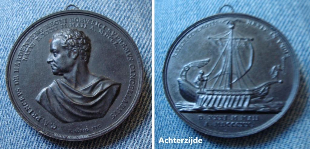 Gedenkmedaille Karl August von Hardenberg 1820, Verzenden, Overige materialen