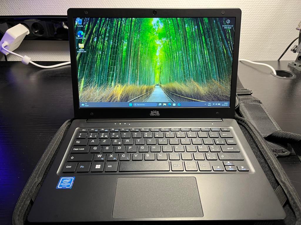 Laptop SHS 12" Intel Celeron N4020 8GB Ram 128GB SSD, Informatique & Logiciels, Enlèvement ou Envoi, Comme neuf, Azerty, SSD