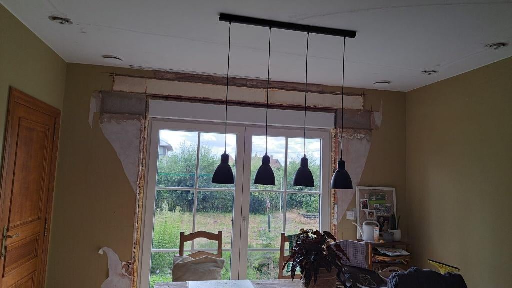 Hanglamp, Huis en Inrichting, Ophalen, Zo goed als nieuw, Metaal, 75 cm of meer