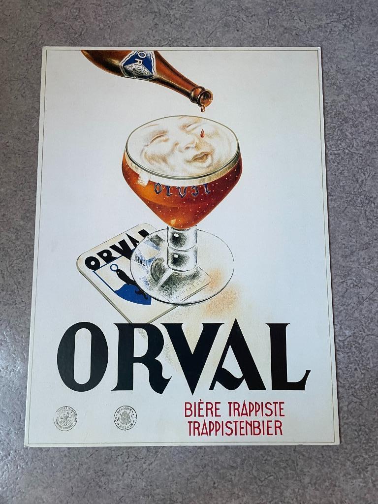 ORVAL grand carton année 1935, Enlèvement ou Envoi, Comme neuf, Panneau, Plaque ou Plaquette publicitaire, Autres marques
