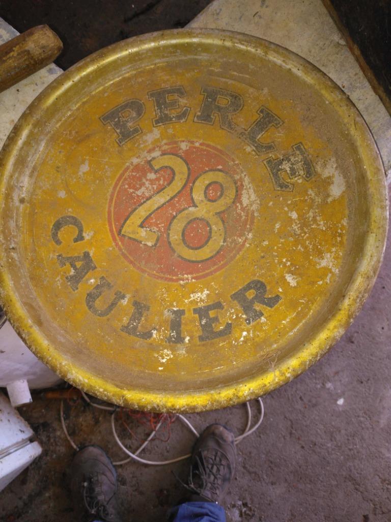 plateau de bière Caulier 28, Enlèvement ou Envoi, Utilisé, Panneau, Plaque ou Plaquette publicitaire, Autres marques