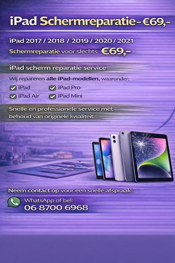 Schermreparatie voor slechts €69,-, Ophalen of Verzenden, Nieuw