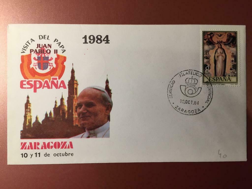 Postzegels FDC Spanje - Paus 2, Ophalen of Verzenden, Gestempeld