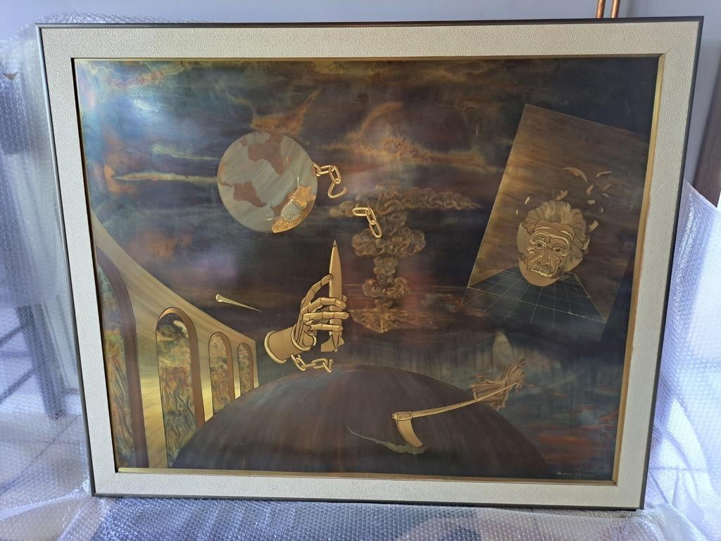Tableau chalcographie Michel Polus année 1984, Antiquités & Art, Enlèvement