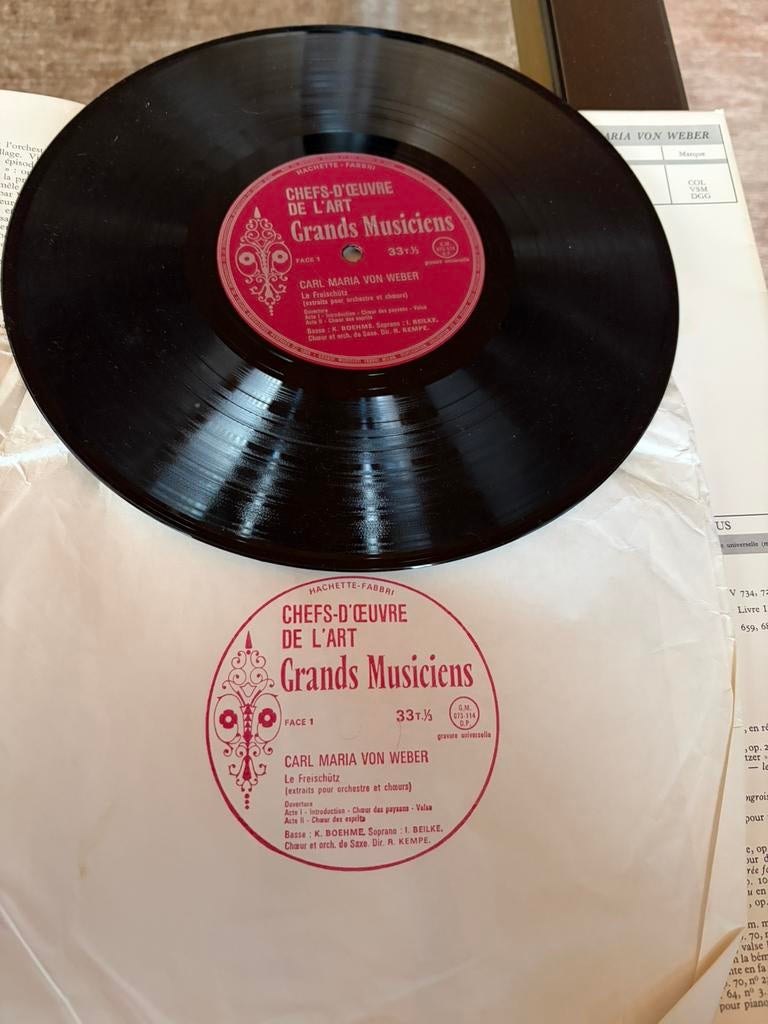Lp - grands musiciens - Weber - uit 1965, Ophalen, Zo goed als nieuw