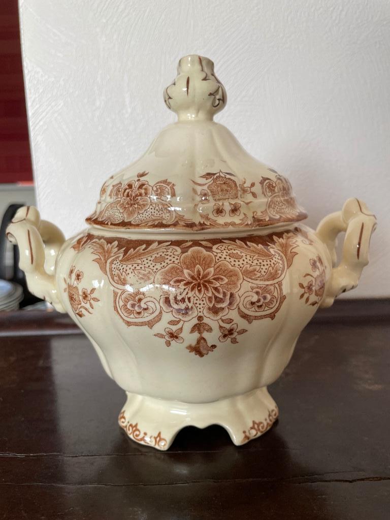 B f k dordrecht suikerpot (Boch Frères Keramis), Antiquités & Art, Antiquités | Services (vaisselle) pièces, Enlèvement ou Envoi
