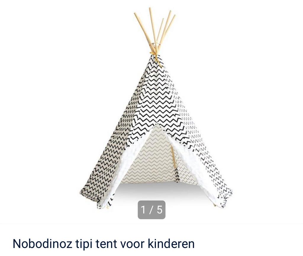 Tipi tent nobodinoz zo goed als nieuw, Ophalen, Zo goed als nieuw