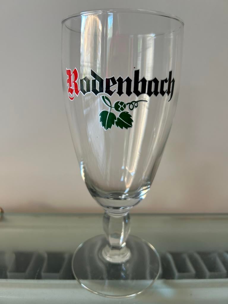 Bierglazen Rodenbach zwart opschrift, Ophalen, Zo goed als nieuw