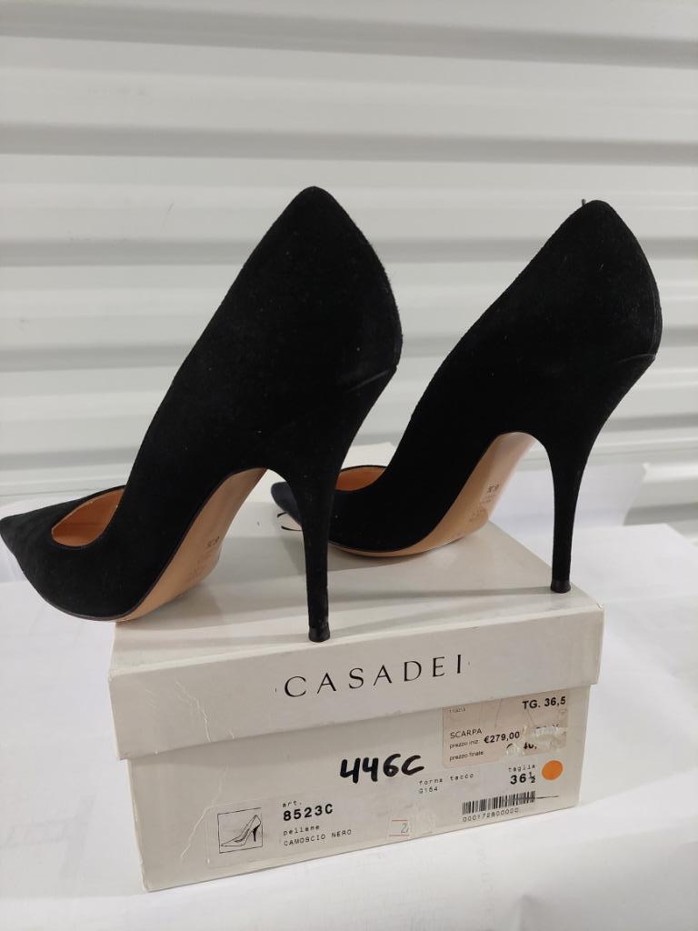 446C* Casadei -sexy escarpins noirs cuir (36,5), Escarpins, Porté, Casadei, Noir