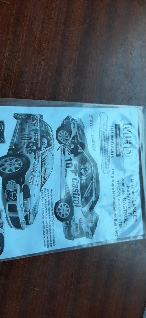 Decals  1/24 Castrol Heckters Boucles de Spa  1997, Ophalen of Verzenden