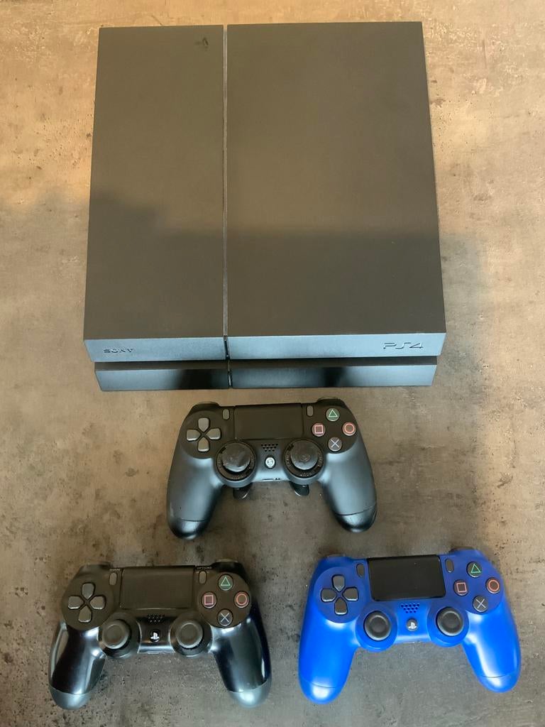 Sony PlayStaion 4 Noir 500 gb + 3 manettes, Ophalen, Gebruikt, 500 GB, Pro