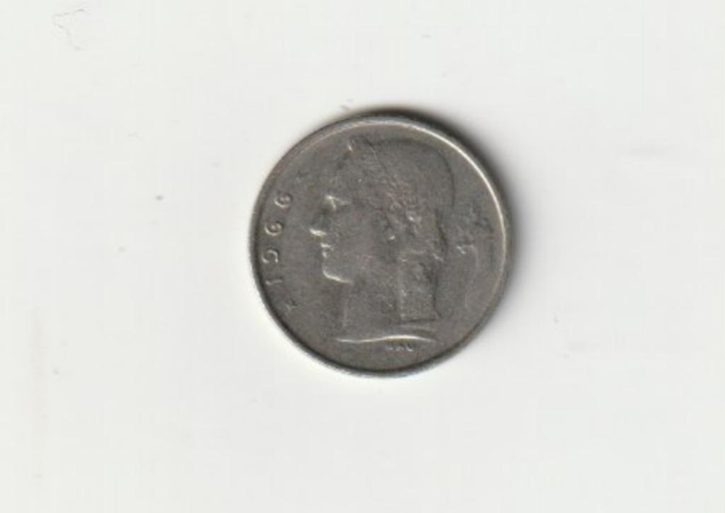 BELGIE BELGIUM  BAUDOUIN 1 FRANK 1966 NL, Ophalen of Verzenden, Metaal, Losse munt