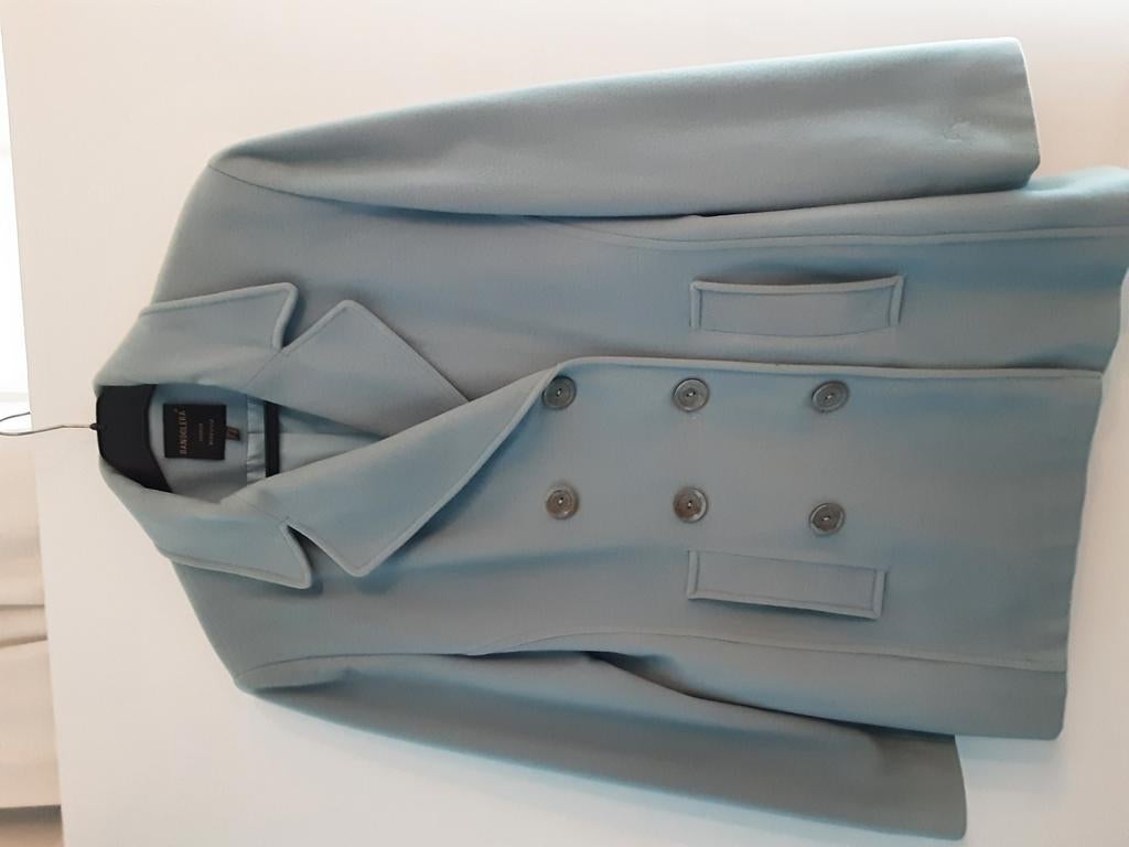 Lichtblauwe damesjas, Enlèvement ou Envoi, Comme neuf, Taille 42/44 (L)