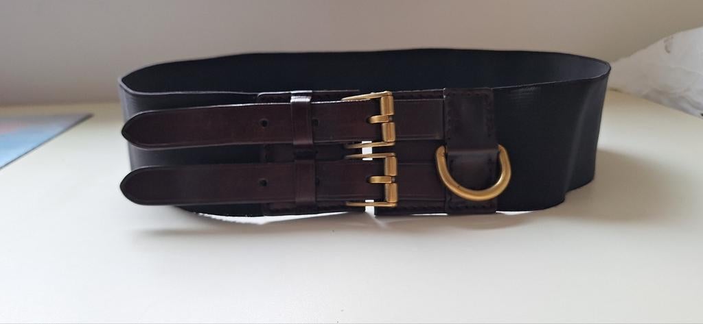 Ceinture Gucci en cuir brun authentique, Cuir véritable, Enlèvement ou Envoi, Comme neuf, Brun