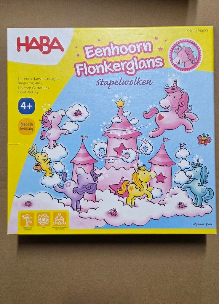 HABA  Eenhoorn Flonkerglans - Stapelwolken, Ophalen