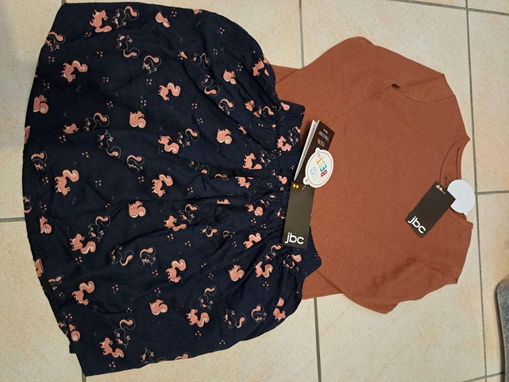 Nieuw rokje maat 134 + nieuw tshirt maat 134, Kinderen en Baby's, Kinderkleding | Maat 134, Meisje, Ophalen of Verzenden, Setje