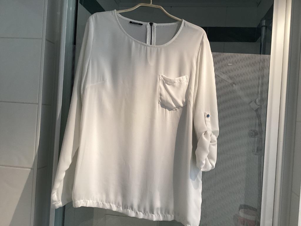 Joli chemisier Taille XL Quasi neuf !, Enlèvement ou Envoi, Comme neuf, Taille 46/48 (XL) ou plus grande, Blanc