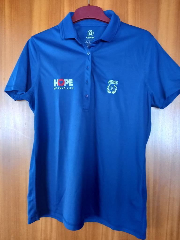 blauwe polo, Maat 42/44 (L), Zo goed als nieuw, Abacus, Verzenden